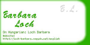 barbara loch business card